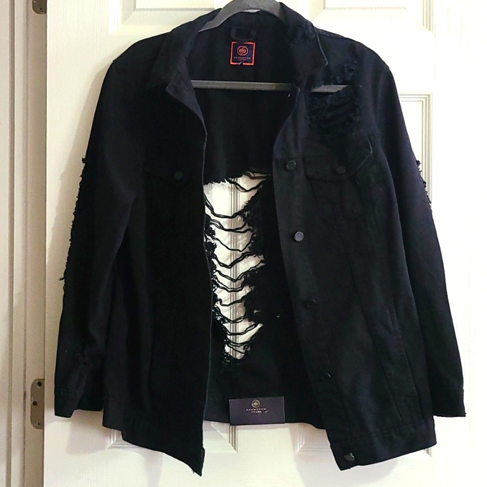 Ripped black jacket